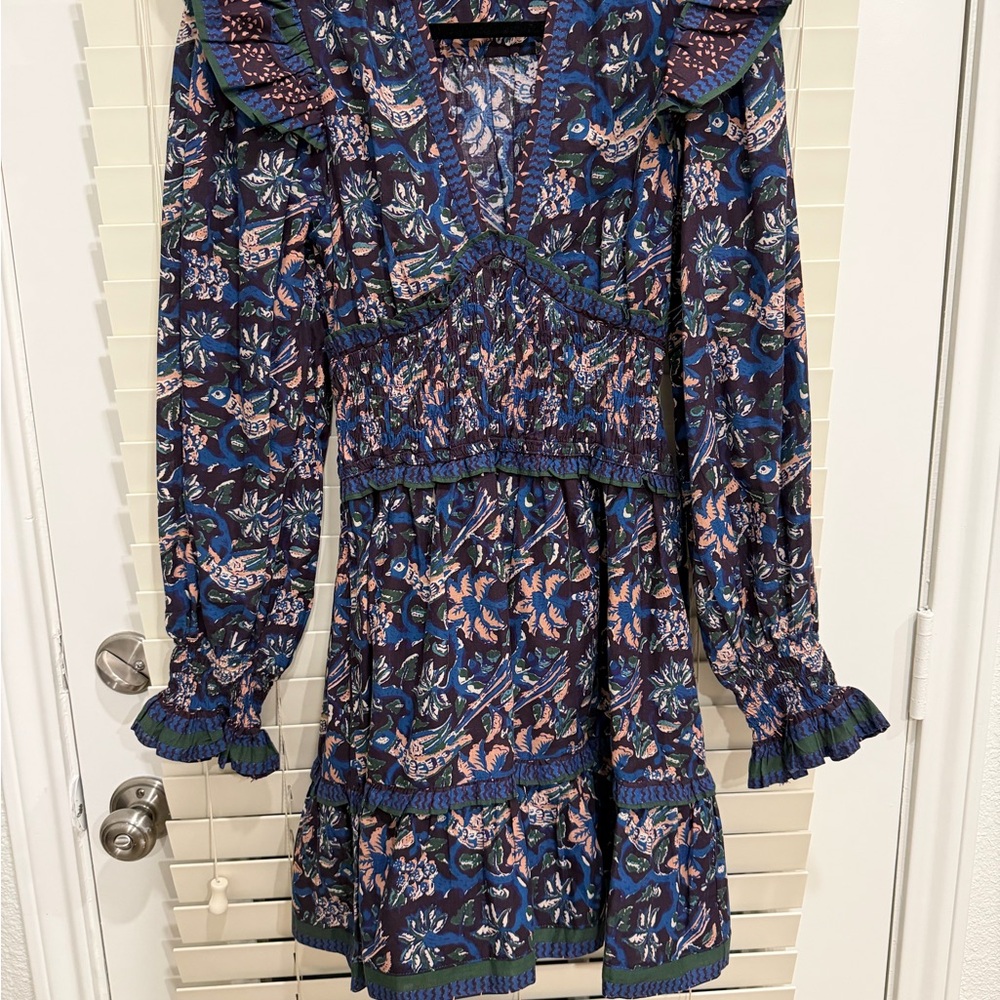 Floral Blue and Green Women's Dress SEA